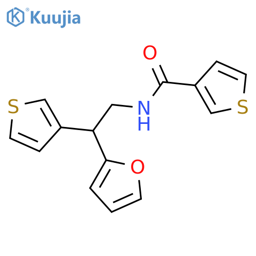 N-[2-(furan-2-yl)-2-(thiophen-3-yl)ethyl]thiophene-3-carboxamide structure