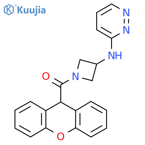 N-1-(9H-xanthene-9-carbonyl)azetidin-3-ylpyridazin-3-amine structure