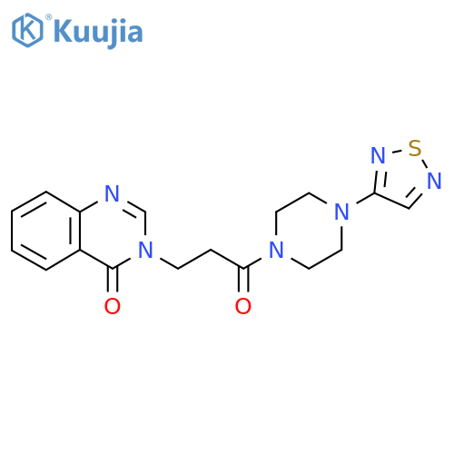 3-{3-oxo-3-4-(1,2,5-thiadiazol-3-yl)piperazin-1-ylpropyl}-3,4-dihydroquinazolin-4-one structure
