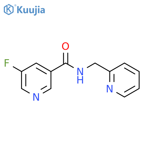 5-fluoro-N-[(pyridin-2-yl)methyl]pyridine-3-carboxamide structure