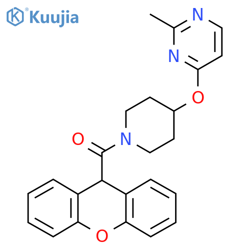 2-methyl-4-{1-(9H-xanthene-9-carbonyl)piperidin-4-yloxy}pyrimidine structure