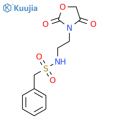 N-[2-(2,4-dioxo-1,3-oxazolidin-3-yl)ethyl]-1-phenylmethanesulfonamide structure