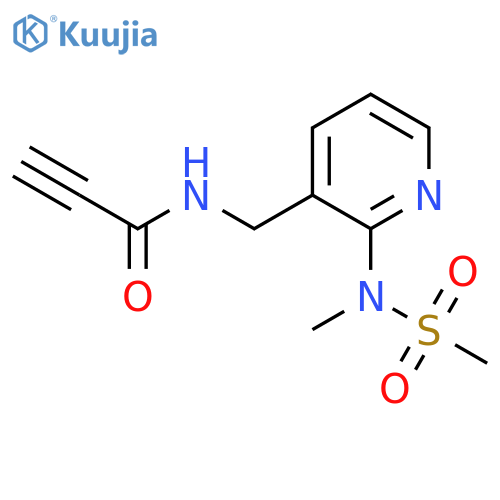N-{[2-(N-methylmethanesulfonamido)pyridin-3-yl]methyl}prop-2-ynamide structure