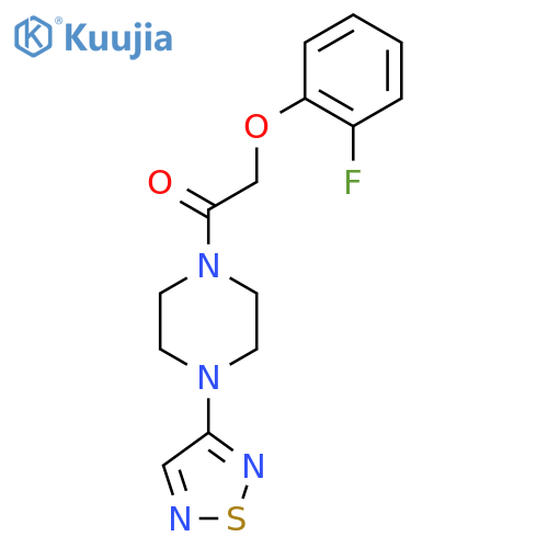 2-(2-fluorophenoxy)-1-4-(1,2,5-thiadiazol-3-yl)piperazin-1-ylethan-1-one structure