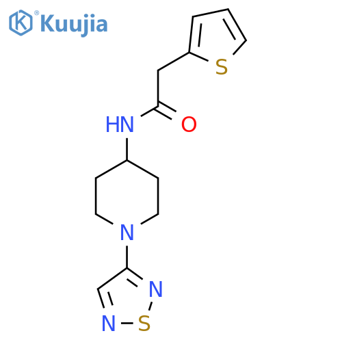 N-1-(1,2,5-thiadiazol-3-yl)piperidin-4-yl-2-(thiophen-2-yl)acetamide structure