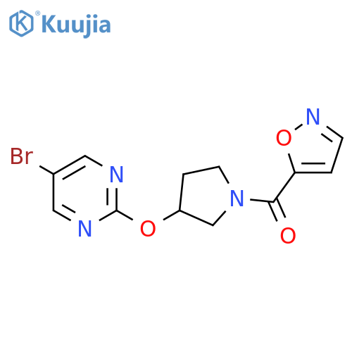 5-Bromo-2-{[1-(1,2-oxazole-5-carbonyl)pyrrolidin-3-yl]oxy}pyrimidine structure