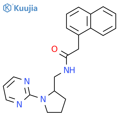 2-(naphthalen-1-yl)-N-{[1-(pyrimidin-2-yl)pyrrolidin-2-yl]methyl}acetamide structure