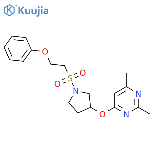 2,4-dimethyl-6-{1-(2-phenoxyethanesulfonyl)pyrrolidin-3-yloxy}pyrimidine structure