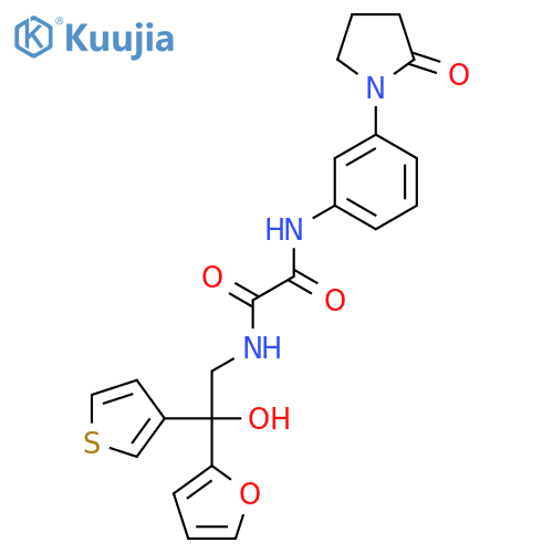 N-2-(furan-2-yl)-2-hydroxy-2-(thiophen-3-yl)ethyl-N'-3-(2-oxopyrrolidin-1-yl)phenylethanediamide structure