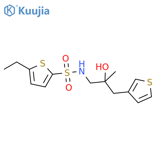 5-ethyl-N-[2-hydroxy-2-methyl-3-(thiophen-3-yl)propyl]thiophene-2-sulfonamide structure