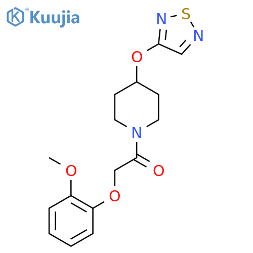2-(2-Methoxyphenoxy)-1-[4-(1,2,5-thiadiazol-3-yloxy)piperidin-1-yl]ethan-1-one structure