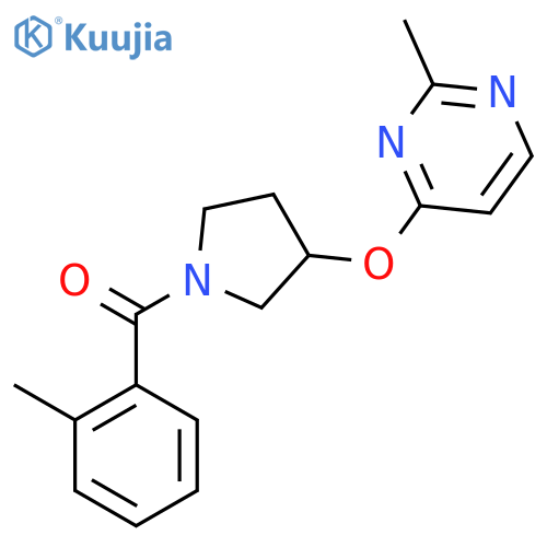 2-Methyl-4-{[1-(2-methylbenzoyl)pyrrolidin-3-yl]oxy}pyrimidine structure