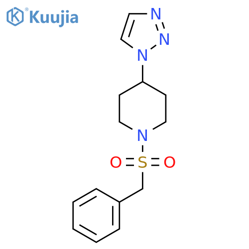 1-(benzylsulfonyl)-4-(1H-1,2,3-triazol-1-yl)piperidine structure