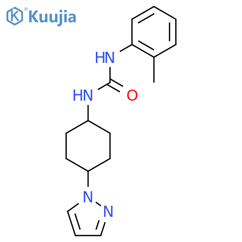 3-(2-methylphenyl)-1-[4-(1H-pyrazol-1-yl)cyclohexyl]urea structure