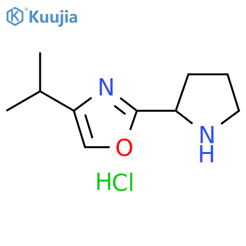 4-(propan-2-yl)-2-(pyrrolidin-2-yl)-1,3-oxazole dihydrochloride structure