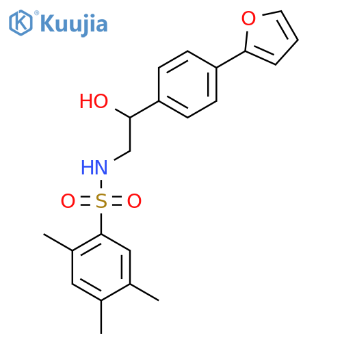 N-{2-[4-(furan-2-yl)phenyl]-2-hydroxyethyl}-2,4,5-trimethylbenzene-1-sulfonamide structure