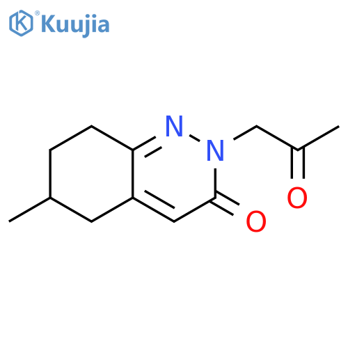 6-methyl-2-(2-oxopropyl)-2,3,5,6,7,8-hexahydrocinnolin-3-one structure