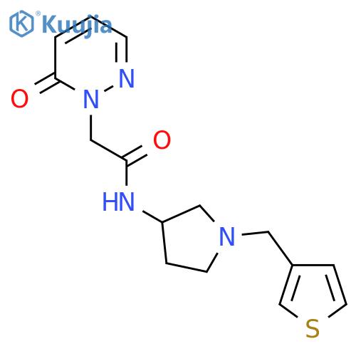 2-(6-oxo-1,6-dihydropyridazin-1-yl)-N-{1-[(thiophen-3-yl)methyl]pyrrolidin-3-yl}acetamide structure