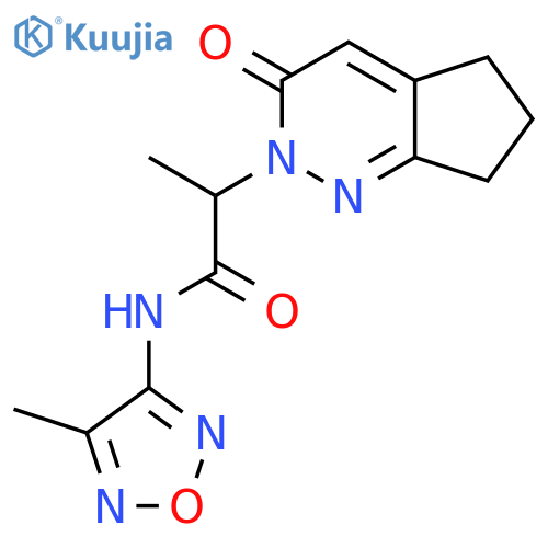 N-(4-methyl-1,2,5-oxadiazol-3-yl)-2-{3-oxo-2H,3H,5H,6H,7H-cyclopentacpyridazin-2-yl}propanamide structure