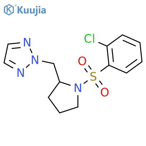 2-{1-(2-chlorobenzenesulfonyl)pyrrolidin-2-ylmethyl}-2H-1,2,3-triazole structure