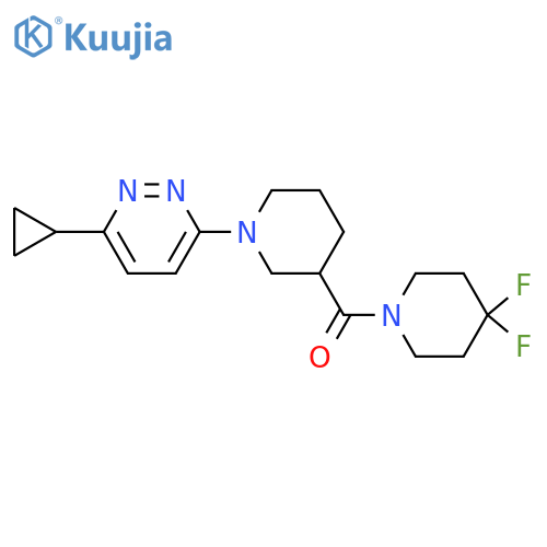 3-Cyclopropyl-6-[3-(4,4-difluoropiperidine-1-carbonyl)piperidin-1-yl]pyridazine structure