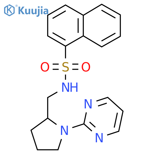 N-{[1-(pyrimidin-2-yl)pyrrolidin-2-yl]methyl}naphthalene-1-sulfonamide structure