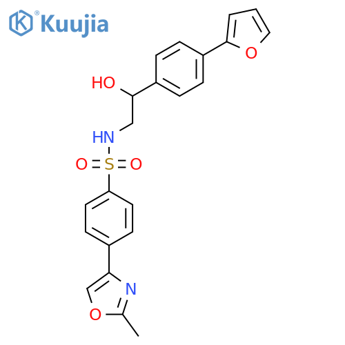 N-{2-4-(furan-2-yl)phenyl-2-hydroxyethyl}-4-(2-methyl-1,3-oxazol-4-yl)benzene-1-sulfonamide structure