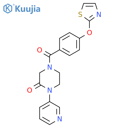 1-(Pyridin-3-yl)-4-[4-(1,3-thiazol-2-yloxy)benzoyl]piperazin-2-one structure