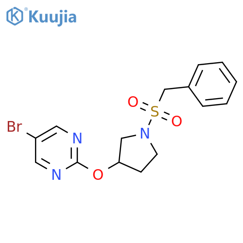5-Bromo-2-[(1-phenylmethanesulfonylpyrrolidin-3-yl)oxy]pyrimidine structure