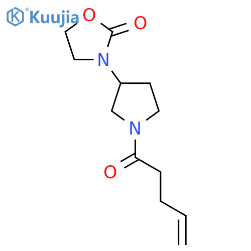 3-[1-(Pent-4-enoyl)pyrrolidin-3-yl]-1,3-oxazolidin-2-one structure