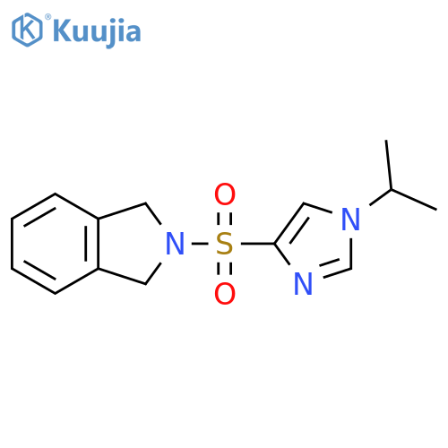 2-{[1-(propan-2-yl)-1H-imidazol-4-yl]sulfonyl}-2,3-dihydro-1H-isoindole structure