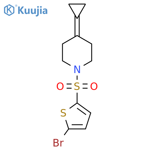 1-(5-bromothiophen-2-yl)sulfonyl-4-cyclopropylidenepiperidine structure