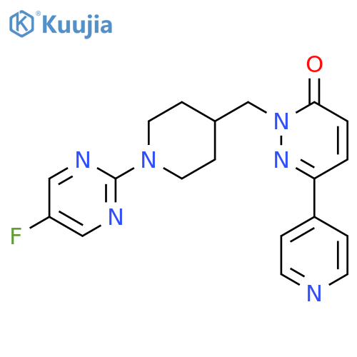 2-{[1-(5-Fluoropyrimidin-2-yl)piperidin-4-yl]methyl}-6-(pyridin-4-yl)-2,3-dihydropyridazin-3-one structure