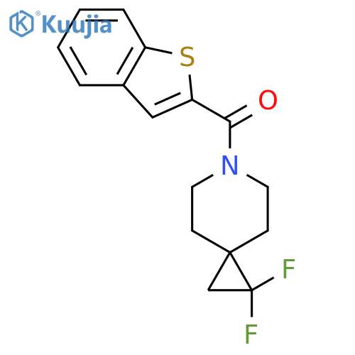6-(1-benzothiophene-2-carbonyl)-1,1-difluoro-6-azaspiro2.5octane structure