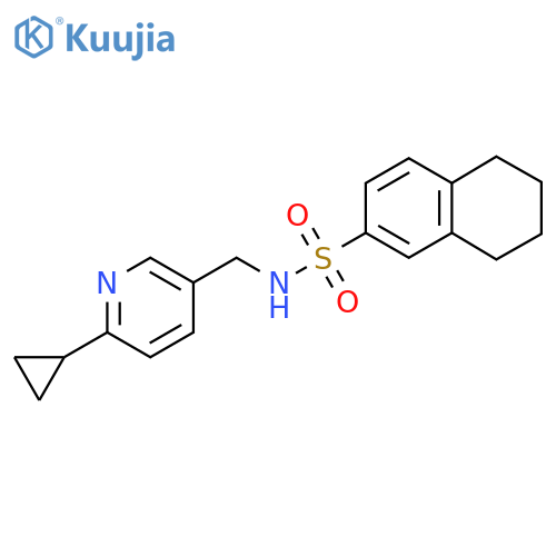 N-[(6-cyclopropylpyridin-3-yl)methyl]-5,6,7,8-tetrahydronaphthalene-2-sulfonamide structure