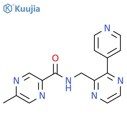 5-methyl-N-{[3-(pyridin-4-yl)pyrazin-2-yl]methyl}pyrazine-2-carboxamide structure