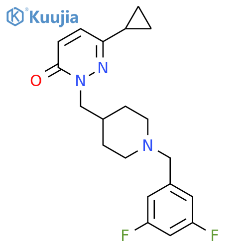 6-Cyclopropyl-2-({1-[(3,5-difluorophenyl)methyl]piperidin-4-yl}methyl)-2,3-dihydropyridazin-3-one structure