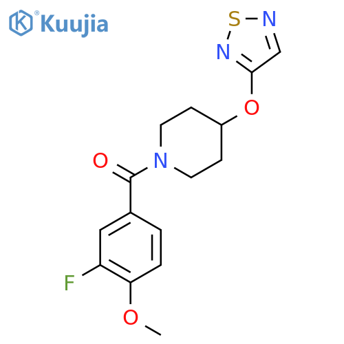 1-(3-Fluoro-4-methoxybenzoyl)-4-(1,2,5-thiadiazol-3-yloxy)piperidine structure