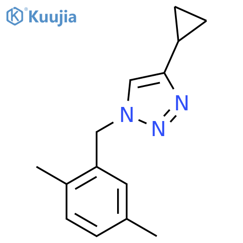 4-cyclopropyl-1-(2,5-dimethylphenyl)methyl-1H-1,2,3-triazole structure
