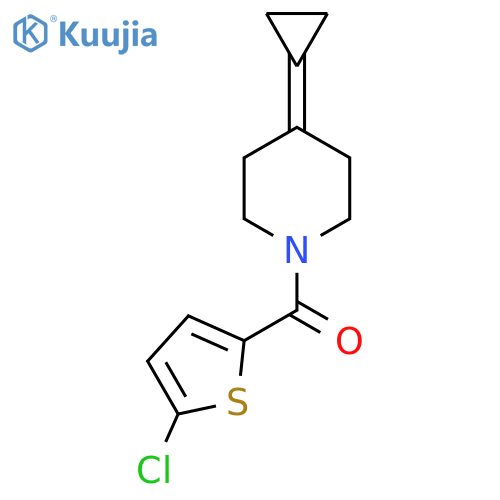 1-(5-chlorothiophene-2-carbonyl)-4-cyclopropylidenepiperidine structure
