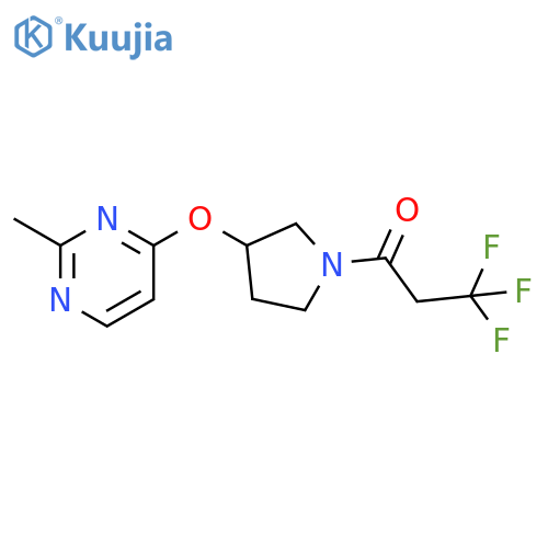 3,3,3-Trifluoro-1-{3-[(2-methylpyrimidin-4-yl)oxy]pyrrolidin-1-yl}propan-1-one structure