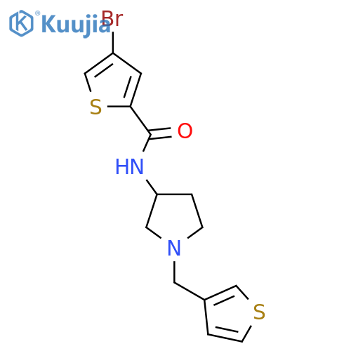 4-bromo-N-{1-[(thiophen-3-yl)methyl]pyrrolidin-3-yl}thiophene-2-carboxamide structure