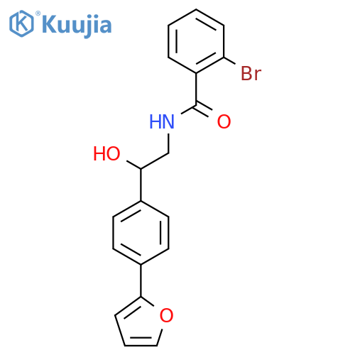 2-bromo-N-{2-4-(furan-2-yl)phenyl-2-hydroxyethyl}benzamide structure