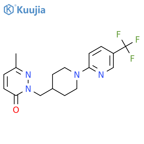 6-Methyl-2-({1-[5-(trifluoromethyl)pyridin-2-yl]piperidin-4-yl}methyl)-2,3-dihydropyridazin-3-one structure