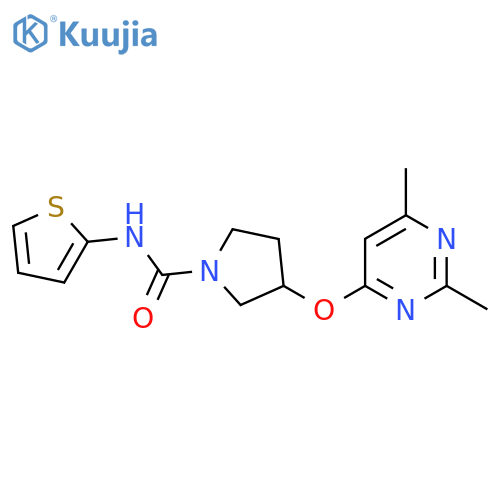 3-(2,6-dimethylpyrimidin-4-yl)oxy-N-(thiophen-2-yl)pyrrolidine-1-carboxamide structure