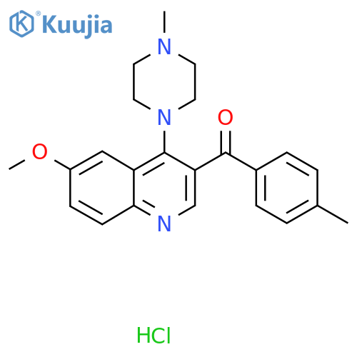 6-methoxy-3-(4-methylbenzoyl)-4-(4-methylpiperazin-1-yl)quinoline hydrochloride structure
