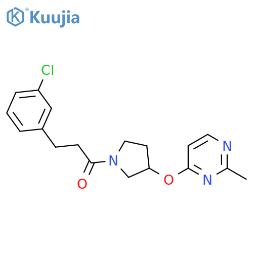 3-(3-Chlorophenyl)-1-{3-[(2-methylpyrimidin-4-yl)oxy]pyrrolidin-1-yl}propan-1-one structure