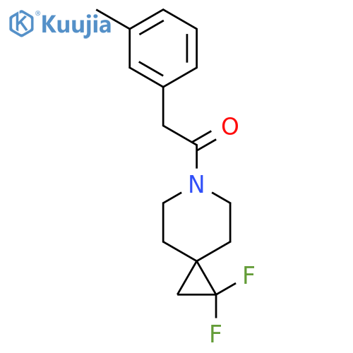 1-{1,1-difluoro-6-azaspiro2.5octan-6-yl}-2-(3-methylphenyl)ethan-1-one structure