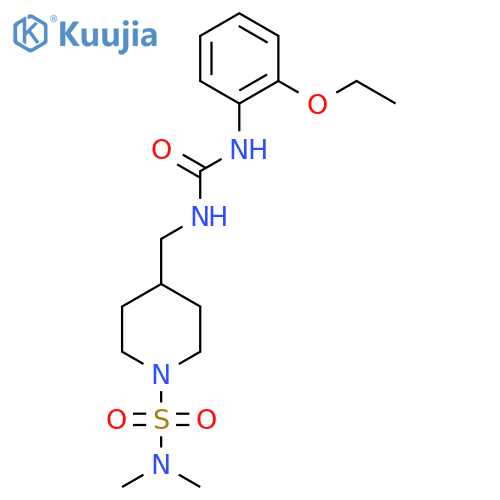 3-{1-(dimethylsulfamoyl)piperidin-4-ylmethyl}-1-(2-ethoxyphenyl)urea structure