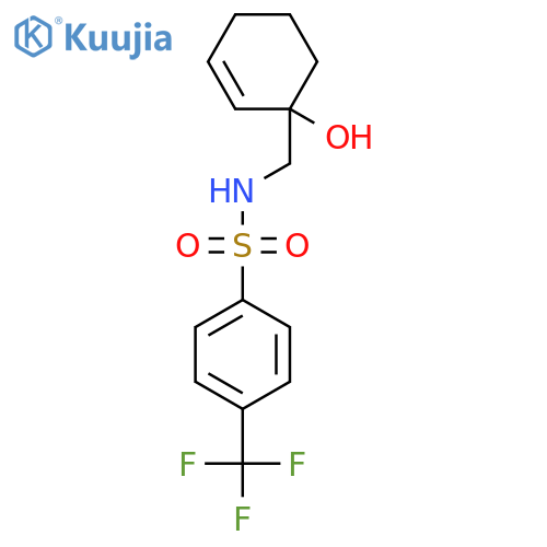 N-[(1-hydroxycyclohex-2-en-1-yl)methyl]-4-(trifluoromethyl)benzene-1-sulfonamide structure